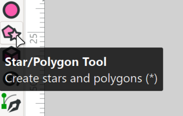 Chọn công cụ Star/Polygon Tool